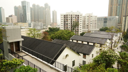 view of the city from above