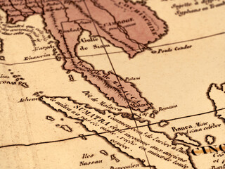 古地図　マレー半島