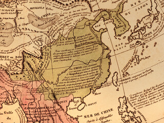 Fototapeta na wymiar 古地図　中国