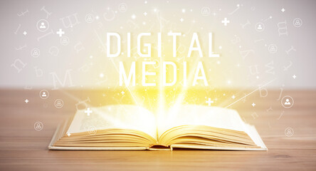 open book, social networking concept