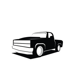 Pickup truck logo silhouette