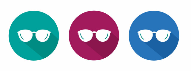 Icon for glasses vector illustration in flat