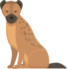 Africa hyena icon cartoon vector. Wild savanna. Predator mammal