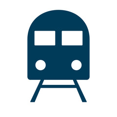 Train station silhouette icon. Vector.