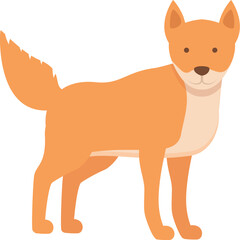 Cute dog icon cartoon vector. Wild mammal. Wild nature