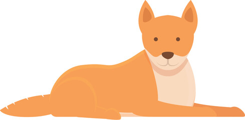 Relax mammal icon cartoon vector. Australia dog. Cute fauna