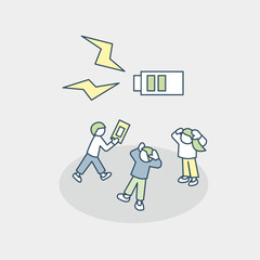 バッテリーを気にする人々。頭を抱える状況