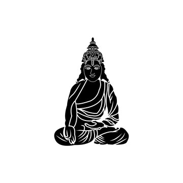 religious buddhis logo designs, illustrations, icons, vectors, silhouettes
, line art, monogram, for religious business