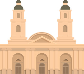 Chile church icon cartoon vector. National culture. Culture landscape