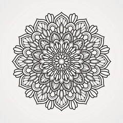 circular floral patterns form beautiful mandalas. suitable for henna, tattoos, coloring books