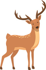 Naklejka na ściany i meble Stag icon cartoon vector. Animal deer. Forest mammal