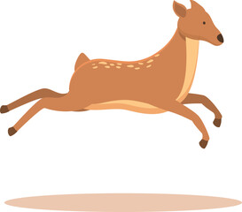 Jumping deer icon cartoon vector. Forest animal. Fawn baby
