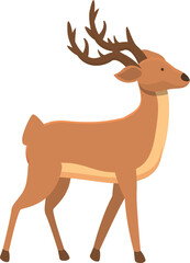 Cute deer icon cartoon vector. Forest animal. Zoo mascot