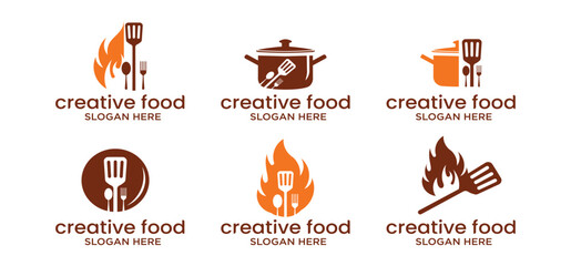 food logo design, modern food chef logo design concept cooking logo, Food, Restaurant vector.