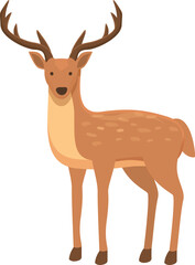 Elegant deer icon cartoon vector. Deer stag. Herd animal