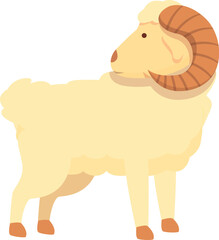 Ram icon cartoon vector. Goat animal. Nature mascot