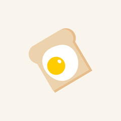 Simple Breakfast Dish Bread Toast Illustration
