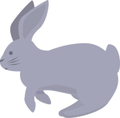 Grey rabbit icon cartoon vector. Easter pet. Wild breed
