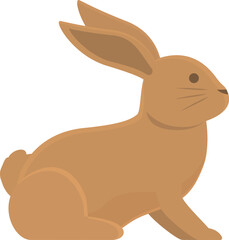 Brown rabbit icon cartoon vector. Cute bunny. Hare jump