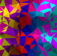 Abstract Color Polygon Background Design, Abstract Geometric Origami Style With Gradient - Vector