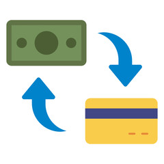 switch payment method  flat icon