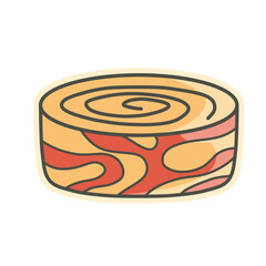 Canned food illustration design element for camping and outdoor activities