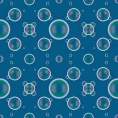 balloon pattern background soap bubbles blue background 