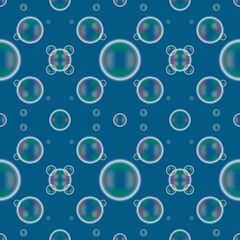 balloon pattern background soap bubbles blue background 