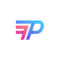 Abstract Letter F P Logo