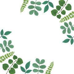 青葉のフレーム背景素材