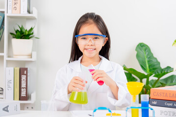 Asia little girl science
