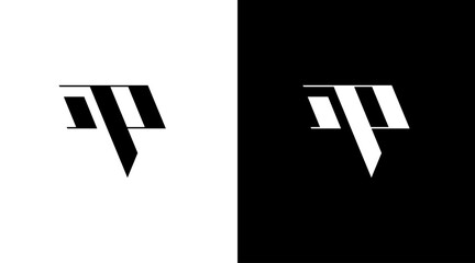 Letter ip logo techno futuristic vector monogram initial illustration icon style Design template