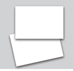 Two blank cards mockup design. Blank card design.