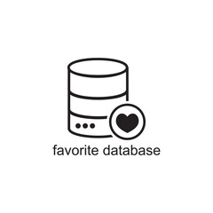 favorite database icon , bookmark icon