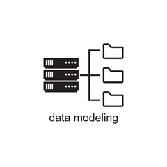 data modeling icon , analysis data icon