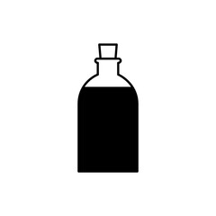 Chemistry science laboratory outline vector icon. Pharmacy and chemistry, education and science elements and equipment	