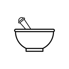 Chemistry science laboratory outline vector icon. Pharmacy and chemistry, education and science elements and equipment	