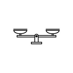 Chemistry science laboratory outline vector icon. Pharmacy and chemistry, education and science elements and equipment	