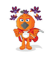 hudhud bird Dracula illustration. character vector