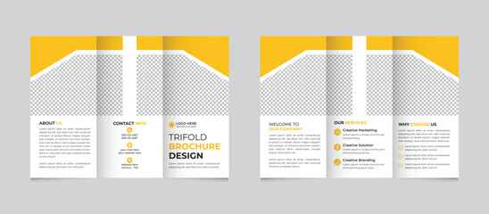 Creative modern business trifold brochure template design