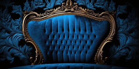 blue luxury sofa