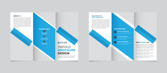 Corporate business trifold brochure template design