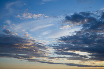 Naklejka na ściany i meble Sunset sky or sunrise sky and cloud at morning
