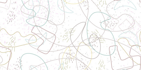 Chaotic Simple Seamless Pattern Textile One Line