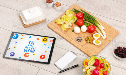 Healthy Tablet Pc compostion concept