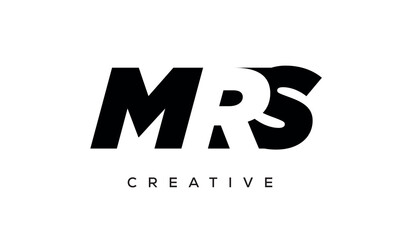 MRS letters negative space logo design. creative typography monogram vector