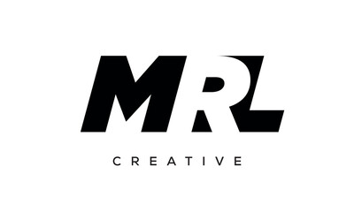 MRL letters negative space logo design. creative typography monogram vector