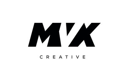 MVX letters negative space logo design. creative typography monogram vector