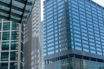 東京汐留　高層ビル群の風景