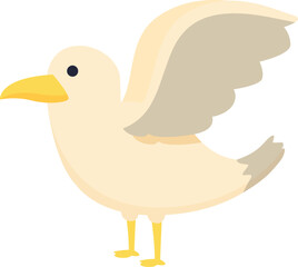 Seagull icon cartoon vector. Sea fly. Marine animal